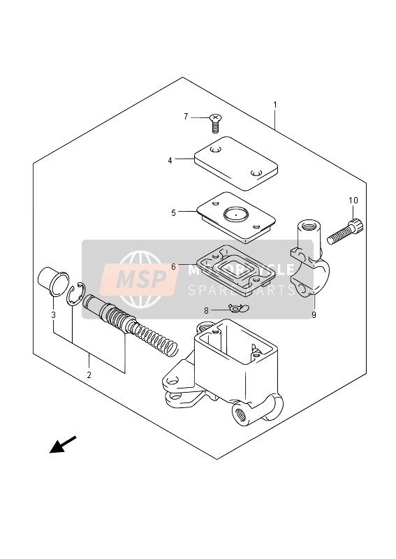 Suzuki UH200A BURGMAN 2014 Front Master Cylinder for a 2014 Suzuki UH200A BURGMAN